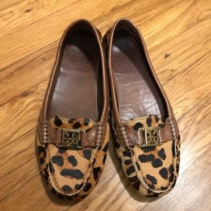 Authentic Tory Burch Cheetah Print Loafers
